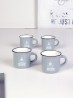 Dark/Gray "Delicious Coffee" Mug 77 ML Set of 4 With Gift Box